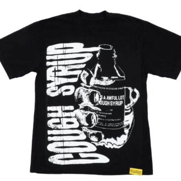 Other - Cough Syrup "Warning" Graphic Tee – Black - Medium